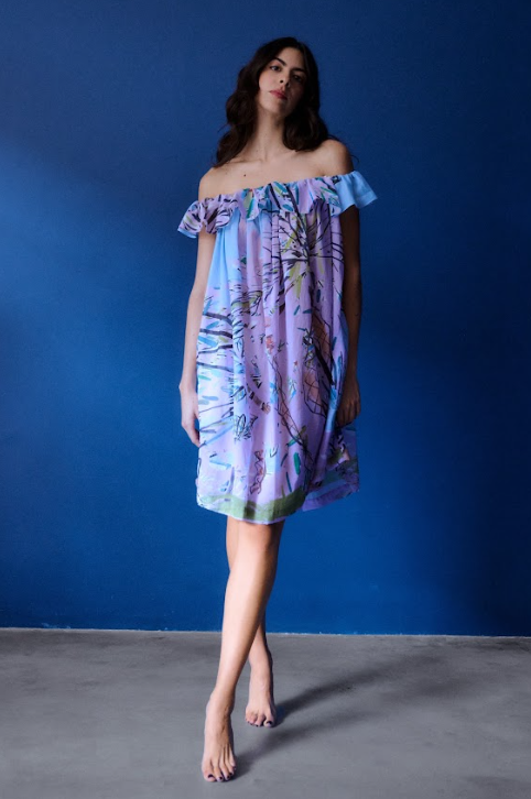 SHORT DRESS SILENT GARDEN