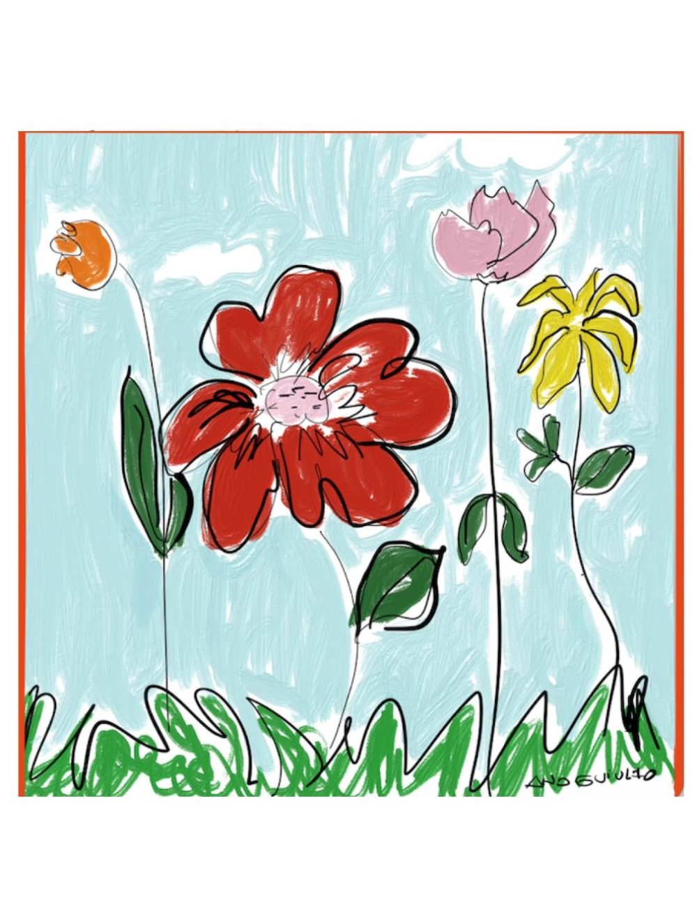 "Le jardin des Fleurs" Scarf