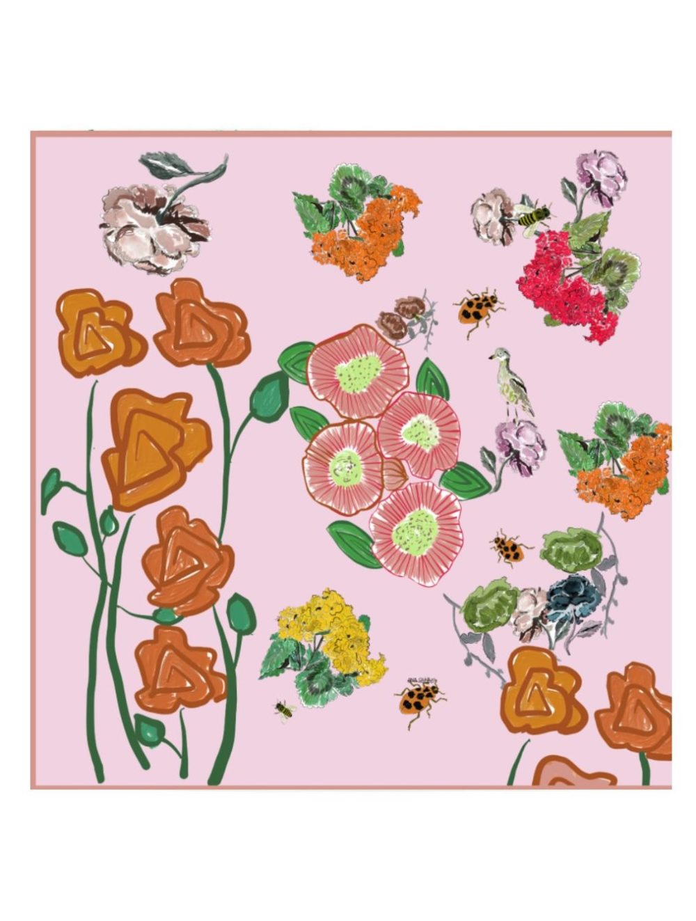 "Les Fleurs d'Automne" Scarf